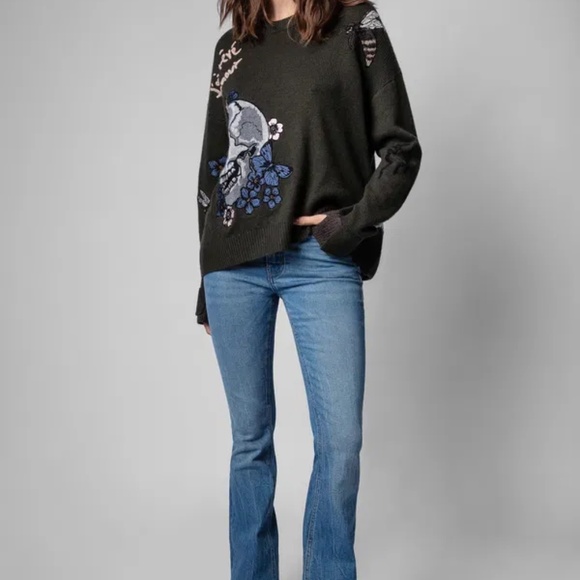 Zadig & Voltaire Embroidered Cashmere Sweater - Markus Tatoo - Picture 8 of 11